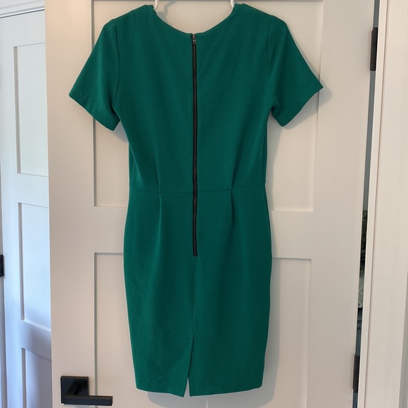 Topshop Fitted Emerald Green Dress - Picture 3 of 7
